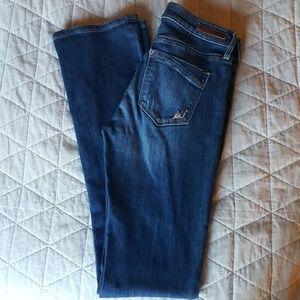 Express mid rise bootcut jeans, size 2 long